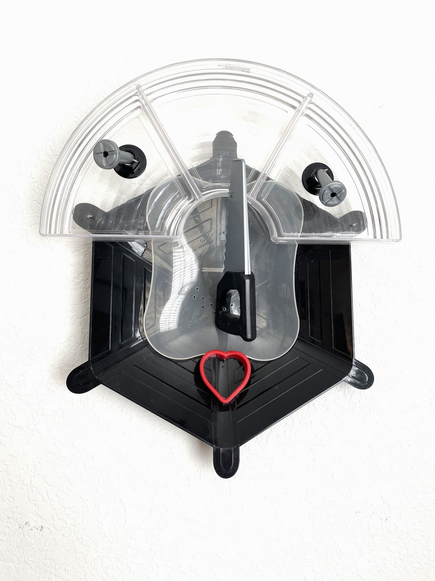 I Saw Kiss, found plastic assemblage by Lynn Charles Foster